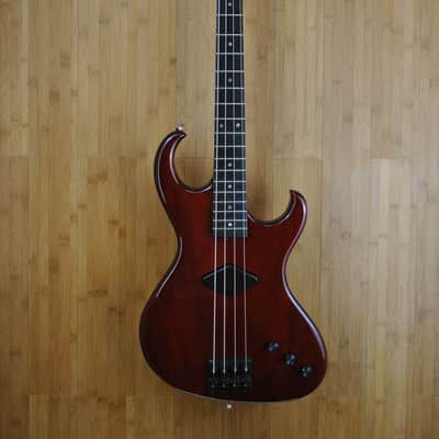 Rick Turner Electroline 4 string bass 1996 Transparent Red image 1