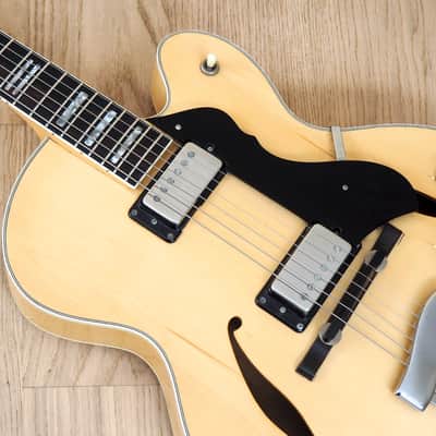 1970s Hagstrom Jimmy D'Aquisto Archtop Electric Guitar Blonde Sweden w/ Case image 8