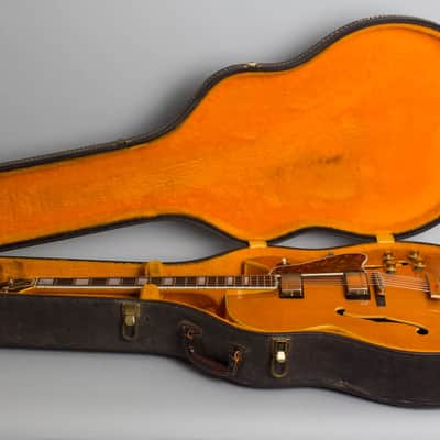 Gibson  L-5CESN Arch Top Hollow Body Electric Guitar (1968), ser. #523175, original black hard shell case. image 10