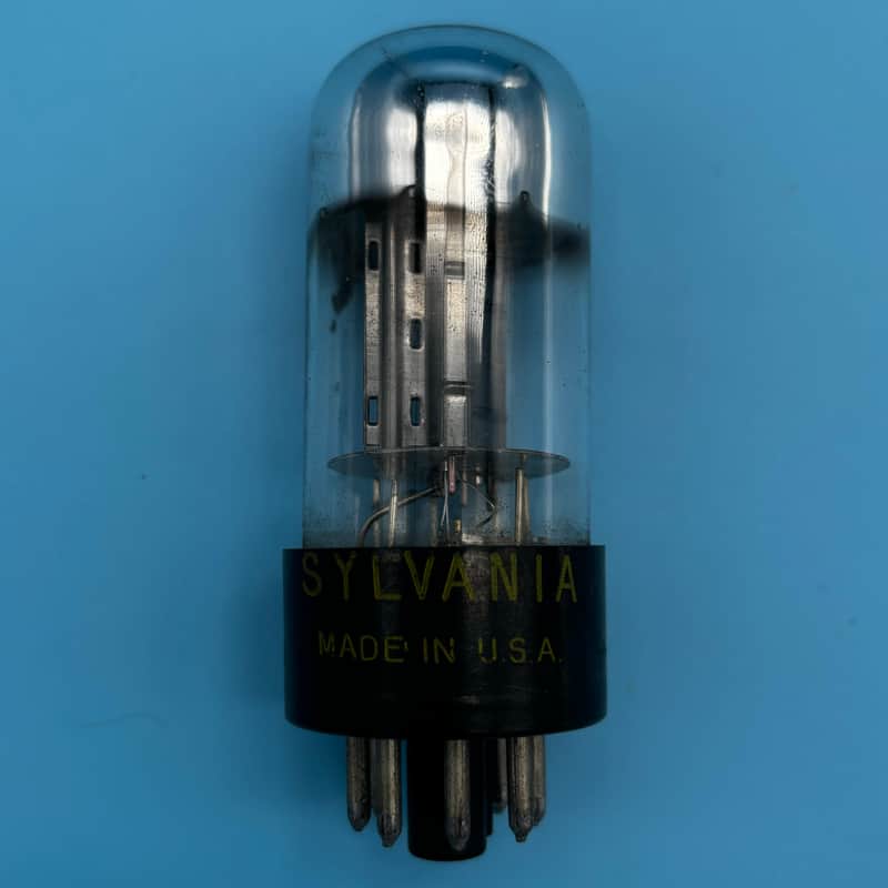 1950s Sylvania 6SN7GTB Vintage Chrome Top Black Plate Preamp Tube! T295 image 1