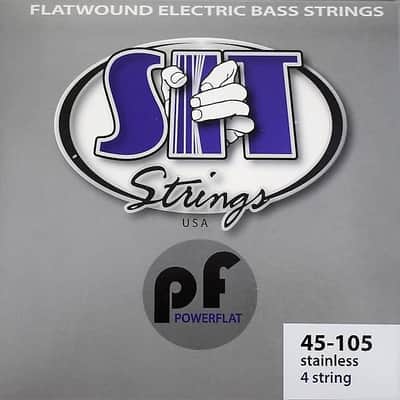 SIT Strings PowerFlat Flatwound 4 String Light Stainless Steel Bass PF45105L image 1