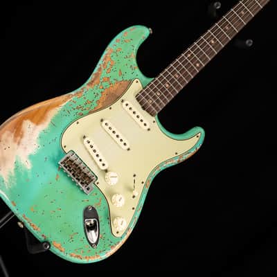 Fender Custom Shop 1960 Dual Mag II Stratocaster Super Heavy Relic Aged Seafoam Green LTD image 1