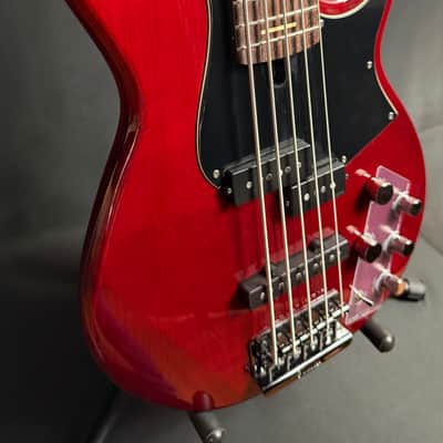 Yamaha BB735A Broad Bass 5-String Bass Guitar Fired Red Finish w/ Gig Bag (031) image 5