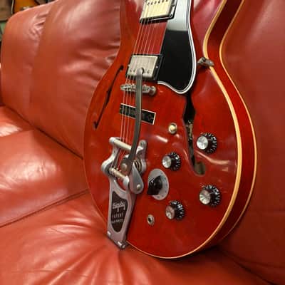 2018 Gibson Memphis '63 ES-335 Block with Varitone & Bigsby Sixties Cherry VOS image 7