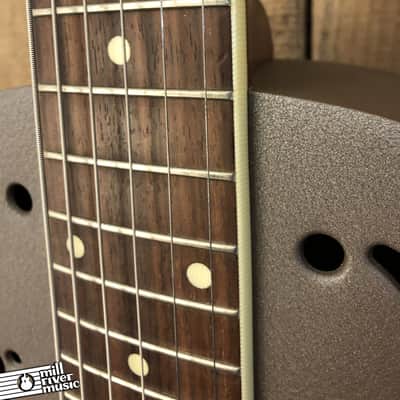 National Delphi Resonator Resophonic Guitar Taupe 1998 w/ OHSC image 10