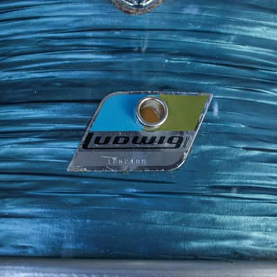 Ludwig 1977–78 Ludwig 4-Piece Drum Kit – Turquoise Oyster Rewrap – 6-Ply Maple – Netflix “Ginny & Georgia” image 7