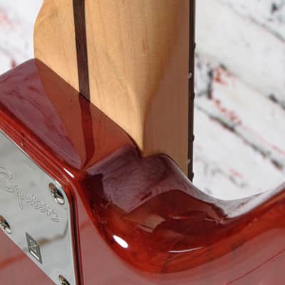 Squier - 2011 Vintage Modified Jaguar Bass Special Electric Bass Crimson Red Transparent - USED image 11