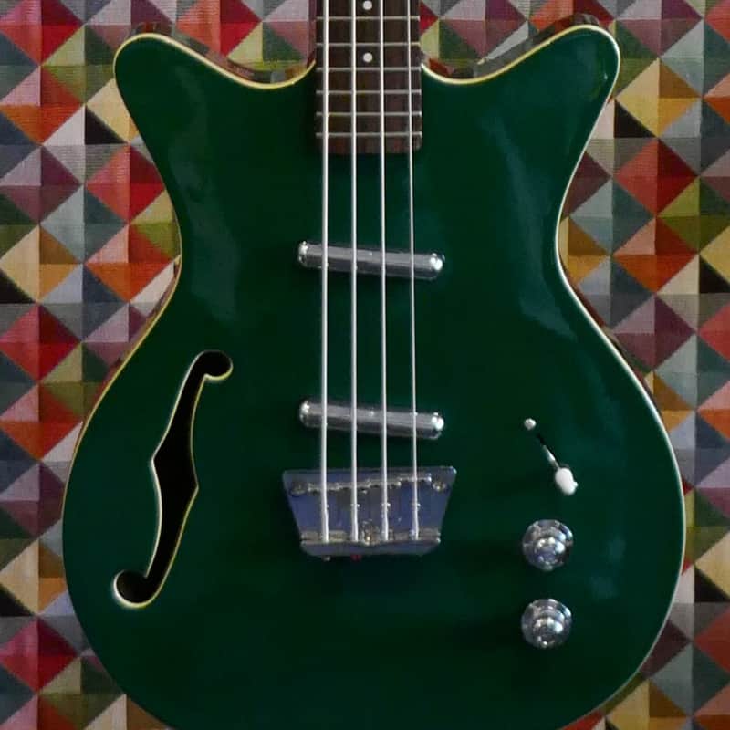 Danelectro Fifty Niner Longscale semi acoustic bass Jade Green
