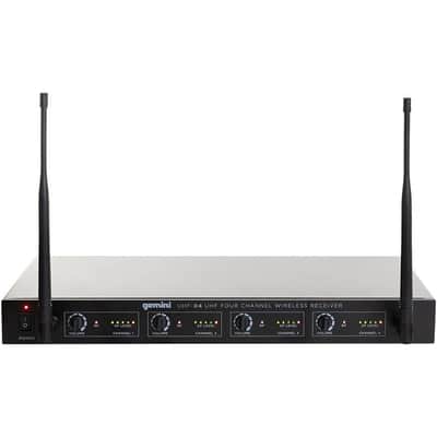 Gemini Sound UHF-04M Wireless Cordless Professional Set of 4 Handheld Microphones and Receiver for DJ, Karaoke, Stage Performance or PA System Four Pack image 4