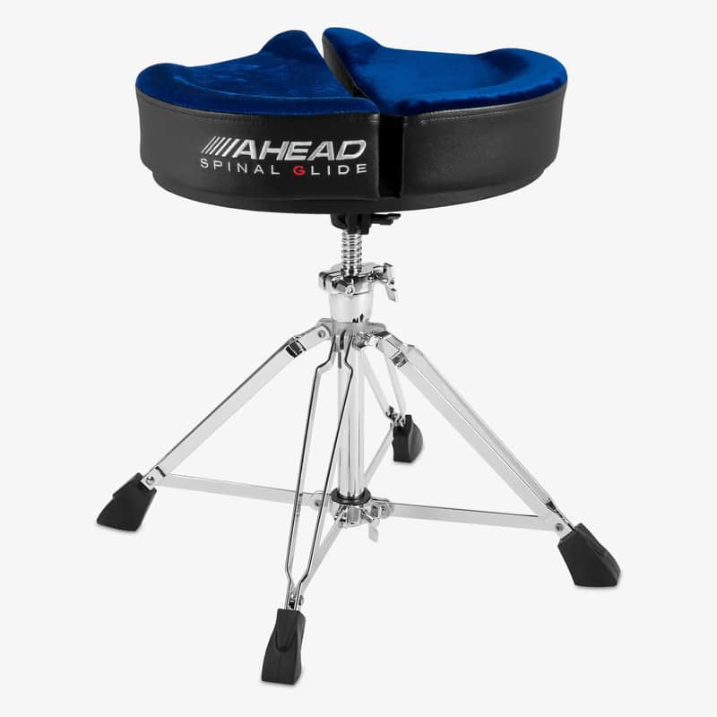 Ahead Drum Stool Throne Spinal G Four Leg, Blue Cloth Top ASPG-BLU image 1