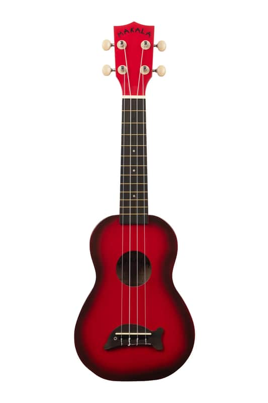 Makala Soprano Dolphin Series Ukulele, Red Burst image 1