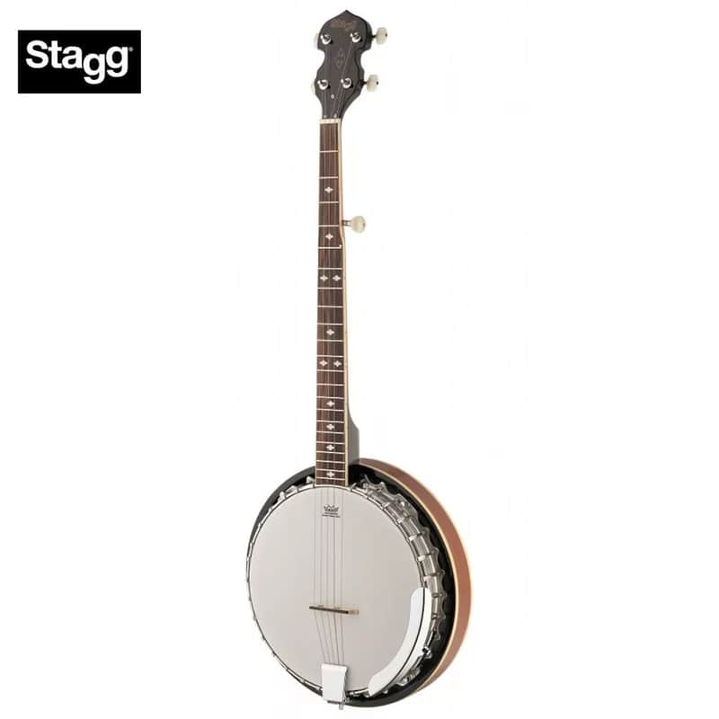 Stagg BJM30 LH Mahogany Resonator Bluegrass 5-String Banjo w/Metal Pot & Hard Case For Left Hand Player image 1