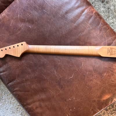Musikraft Strat Neck 60s Oval C, Roasted Maple with Pao Farro, Aged Oil Finish NEW image 5