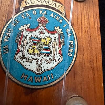 Extremely Rare Jonah Kumalae Hawaiian Solid Koa Soprano Ukulele with Cigar Label image 3