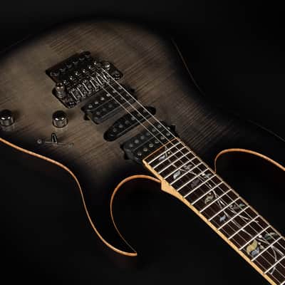 2020 Ibanez J. Custom RG8570Z-BRE with Ebony Fretboard - Black Rutile | Japan Custom Shop "AAA" Flame Top Tree of Life DiMarzio HSH Pickups Push/Pull Coil Split RG-8870 Upgrade | CoA OHSC image 8