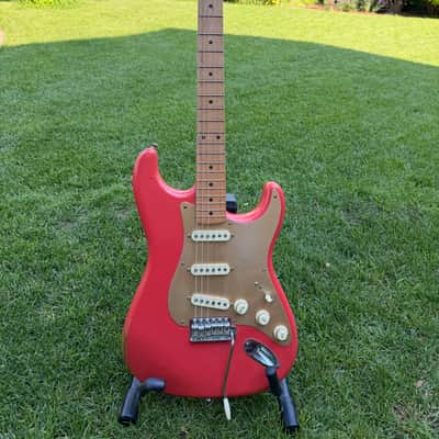 Fender Vintera Road Worn '50s Stratocaster 2020 - 2021 Fiesta Red image 1