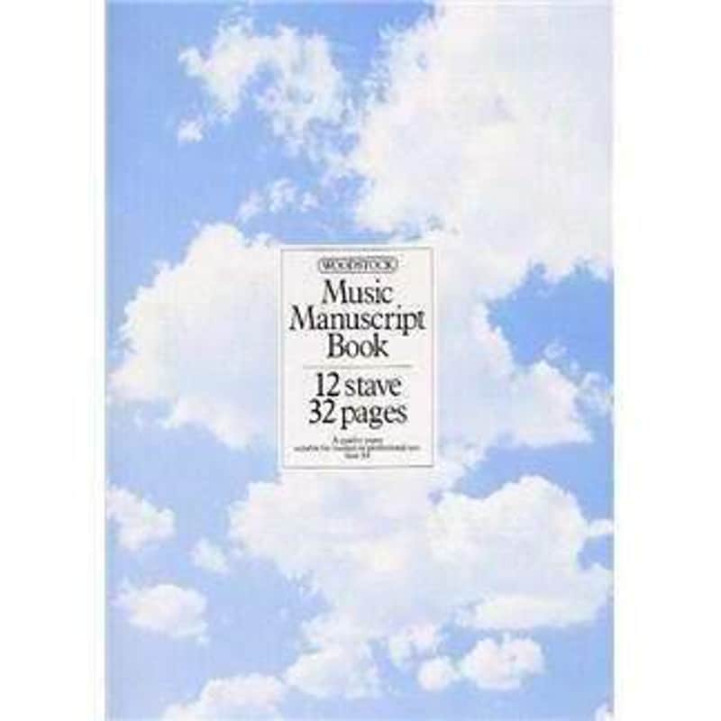 Music Sales Music Manuscript Book - 12 stave 64 pages Woodstock