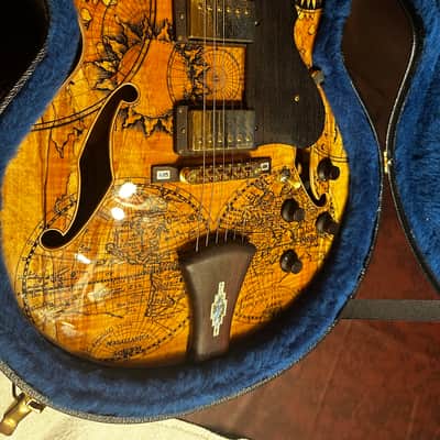Ibanez Semi Hollow Body 2000-2005 - Natural - Old World Map image 2