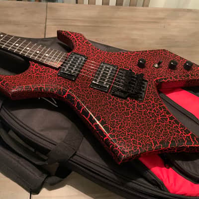 2022 BC Rich Limited Edition Stranger Things Warlock Red Crackle Eddie's Guitar image 4