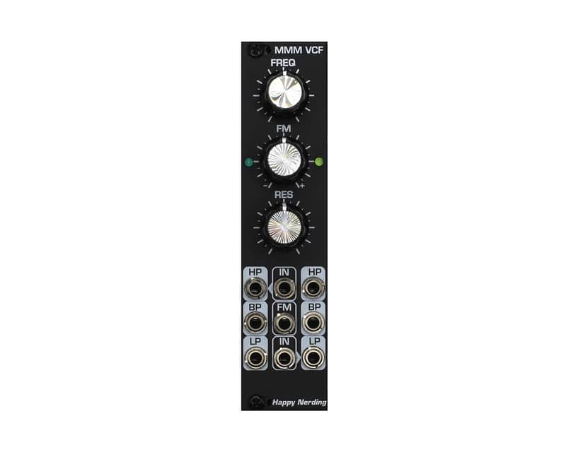 Happy Nerding MMM VCF 6HP Dual Multi-Mode Transistor Ladder Filter - Black image 1