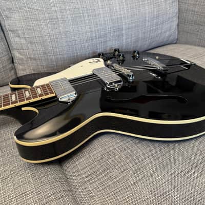 Epiphone Casino Peerless Korea Reissue 2001 Ebony Black with USA Case and Klusons image 14