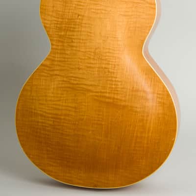 National  New Yorker Arch Top Hollow Body Electric Guitar (1941), ser. #993G, period brown hard shell case. image 4