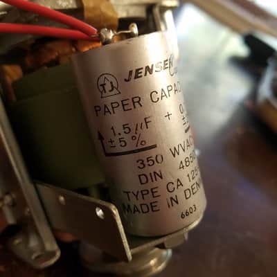 Tandberg 64X Papst Synchronous Motor and Jensen paper capacitor  HSZ 32.50-4-780De 1964-1966 - Green image 6