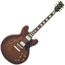 Vintage Reissue Series, Semi Hollow VSA500W Set neck w/Offset heel, Twin HB, Walnut Finish