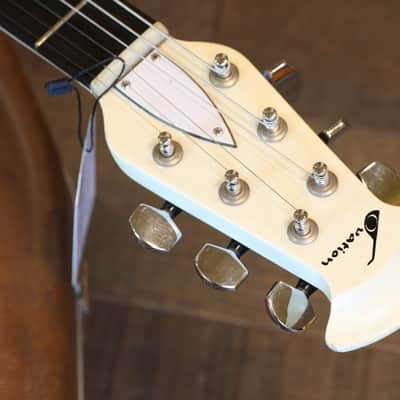 1970's Ovation Breadwinner Early Model w/ Side Jack Electric Guitar White + OHSC image 11