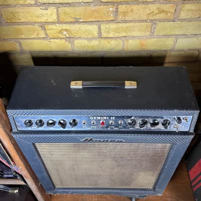 1966 Ampeg Gemini II Vintage Blue Checkerboard 1x15 Tube Combo Guitar Amplifier! image 5