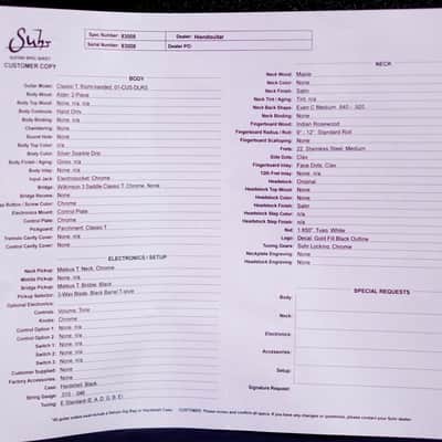 Suhr  Classic T Custom Silver Sparkle Drip image 10