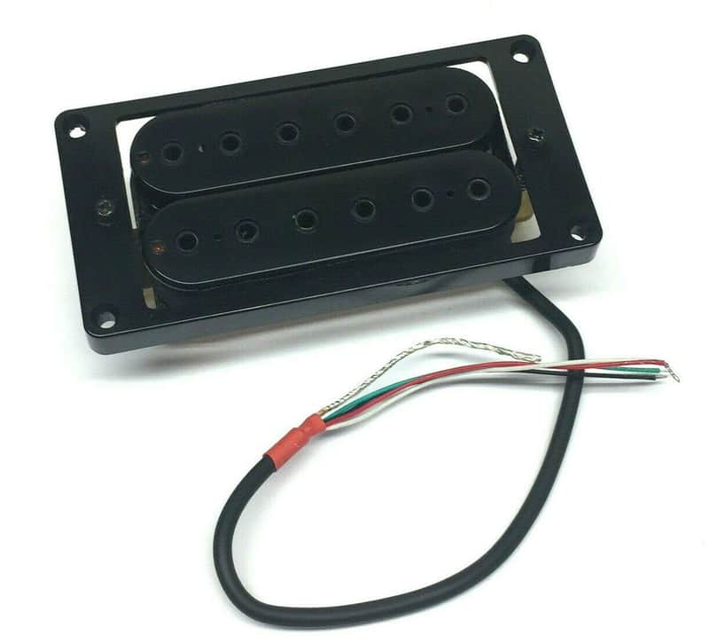 PU-BHH-B Black Hex Pole Bridge Position Humbucker Guitar Pickup w/ Ring 52mm image 1