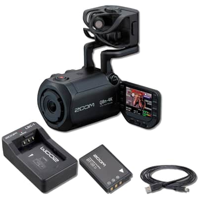 Zoom Q8n-4K Ultra High-Definition Handy Video Recorder with Rechargeable Battery, Battery Charger and USB 2.0 Type A to Type Mini B Cable image 1