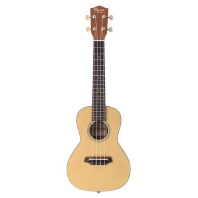 Ohana CKS-22E Solid Spruce Top Slim Body Elec/Acou Concert Ukulele w/Gig Bag -Blem image 4