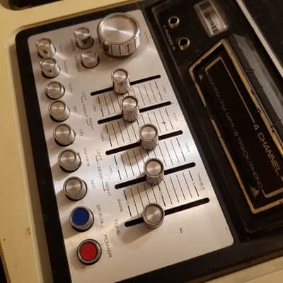 Brother Weird Atomic Age Charisma II BR-5 Quadrophonic Stereo System BSR Turntable 8-Track AM FM Radio 1970s - Cream and black Plastic image 10