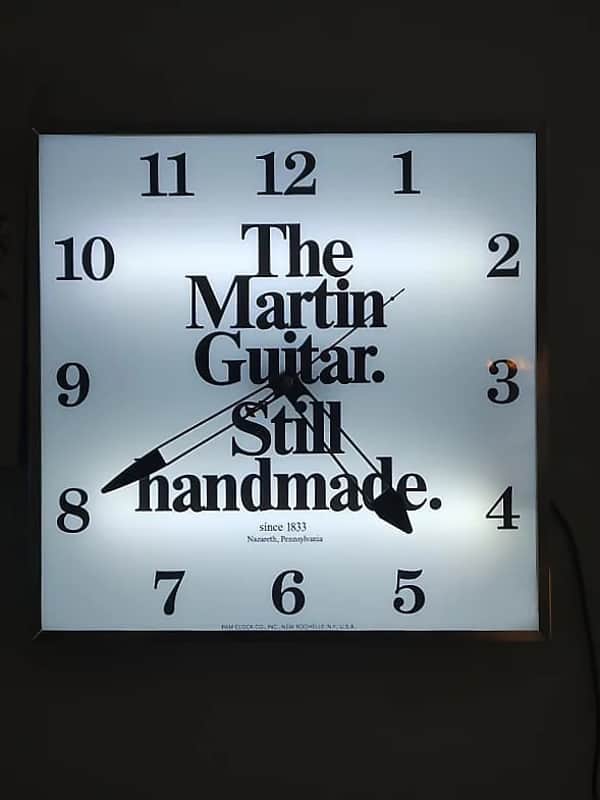 1960's Style Martin Guitars Dealer Light Up Clock Killer Cool Man Cave/Garage Accessory image 1
