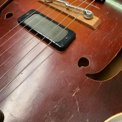 Kay Harmony Regal Archtop 1950s Refurbished With Silverfoils - Rockabilly Rat Rod image 9