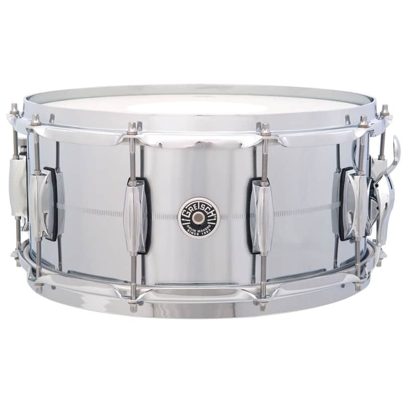 Gretsch GB4164 Brooklyn Chrome Over Brass 6.5x14" 10-Lug Snare Drum image 1