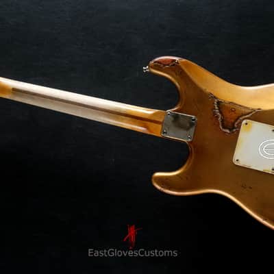 Fender Stratocaster 60th Anniversary Rusty Gold Heavy Aged Relic by East Gloves Customs image 18
