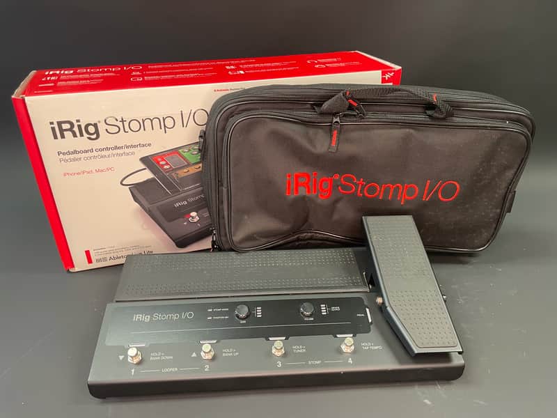 IK Multimedia iRig Stomp I/O Pedalboard Audio Interface w/ Original Box & Carry Bag