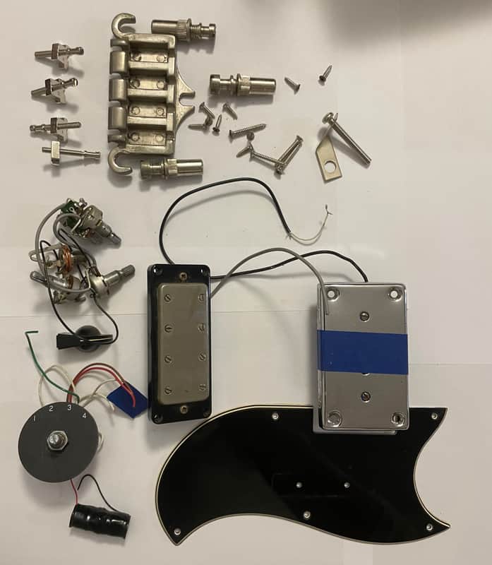 Orville by Gibson EB3 wiring harness, pickups, and hardware 1990s image 1