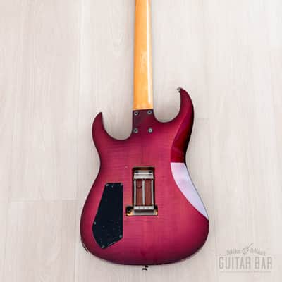 1990 BC Rich Gunslinger NJ Series SSH Flame Top Purple Sunburst w/ Floyd Rose & Case, Japan image 3