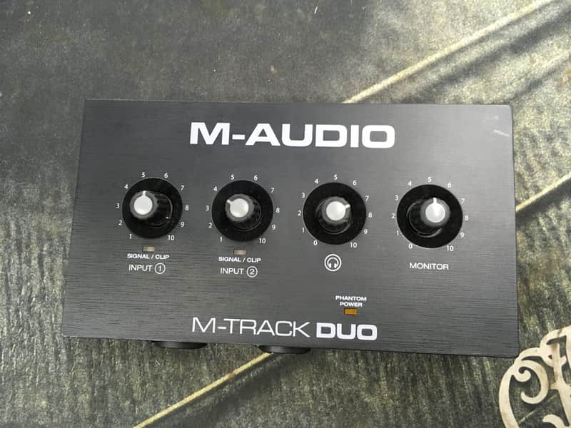M-Audio M-Track Duo USB Audio Interface 2021 - Black image 1