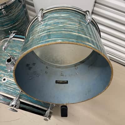 1973 W&A (Gretsch shells + hardware) “Perfection” Drum Set - Blue Oyster Pearl, Walberg and Auge image 7