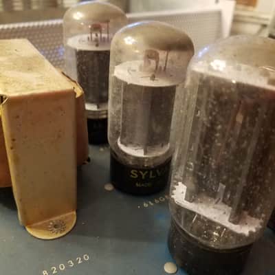 Bell PM-33 Pacemaker Mono 33 Watt Tube PA Amp dual 6L6GB 1959 - Blue, Beige, Textured Grey image 6
