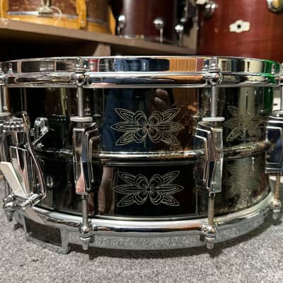 Ludwig Engraved Black Beauty Snare Drum 1976-1983 image 7