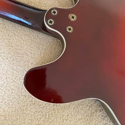 Harmony H77 1963 - 1972 - Red Sunburst image 12