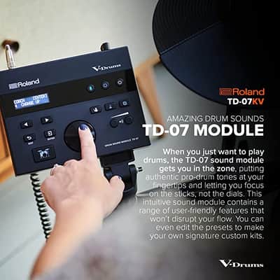 Roland TD-07KV V-Drums All-Mesh Electronic Drum Set image 6