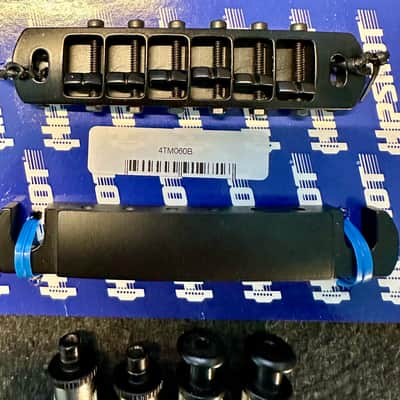 Hipshot 6-String Tone-A-Matic Notched Guitar Bridge with Tailpiece 2020s - Black image 2