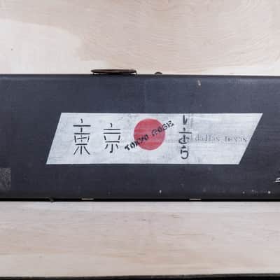 Fender Jazz or Precision Bass Original Hard Case 1967-1972 Logo with Tail Black with Orange Interior Vintage image 2